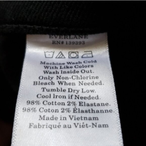 NWOT EVERLANE Mid-Rise Skinny Black Jeans Ankle Crop size 26Reg - Picture 12 of 15